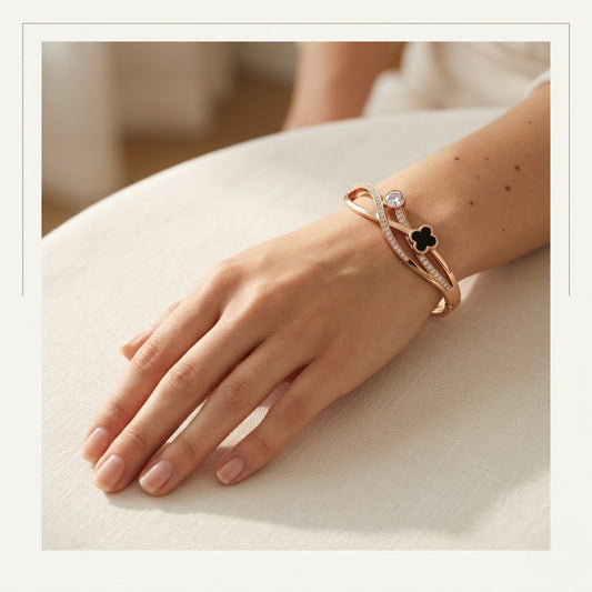 Noir Clover Luxe Bracelet