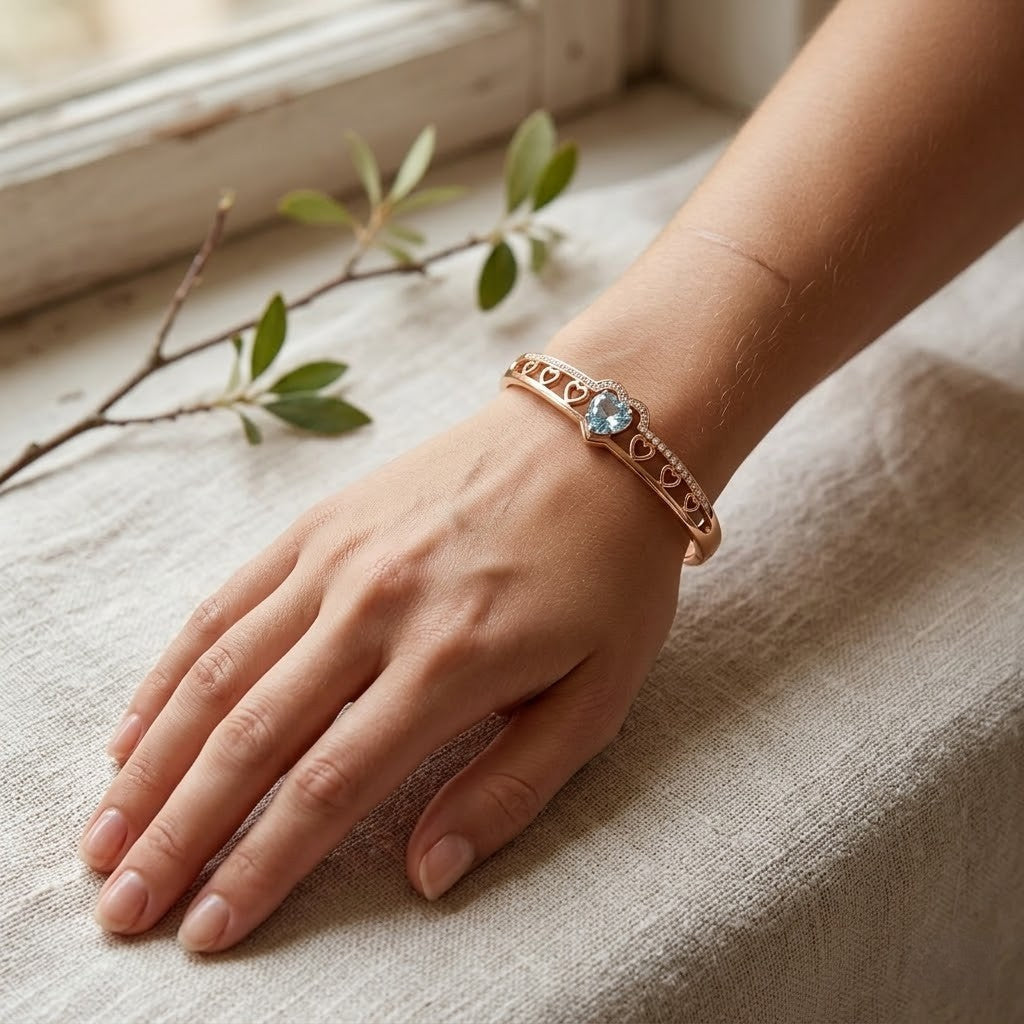 Celeste Heart Charm Bracelet