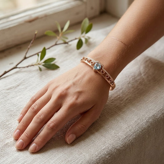 Celeste Heart Charm Bracelet