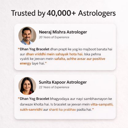 Dhan Yog™ Bracelet: Lab Certified, Customised & Energized Bracelet for Man & Women