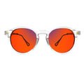 Sleepaxa Mosaic Golden Glass Sleep Glasses – 100% Blue & Green Light Blocking (380–550nm) | Screen Eye Strain & Better Sleep | Lab-Tested · UV400 (Amber / Red)