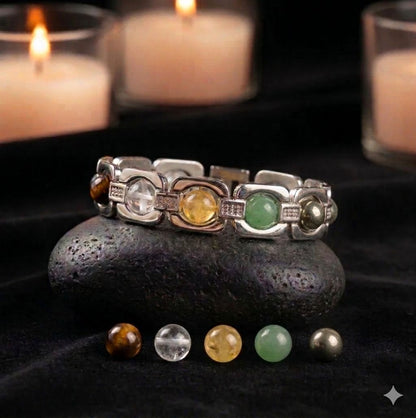 Rinmukteshwar Siddh Metal Dhan Yog™ Bracelet (Silver Plated): Lab Certified, Customised & Energized Bracelet for Men & Women