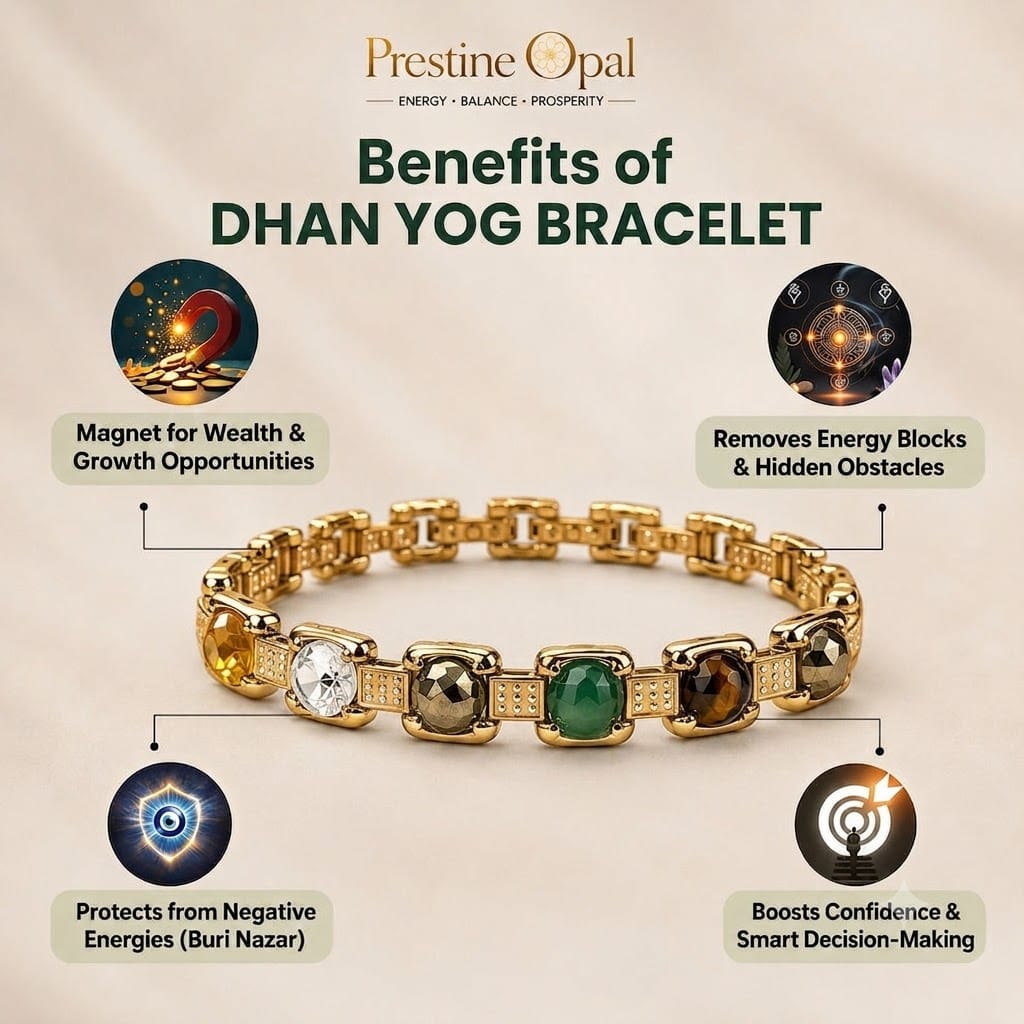 Rinmukteshwar Siddh Metal Dhan Yog™ Bracelet (Gold Plated): Lab Certified, Customised & Energized Bracelet for Man & Women