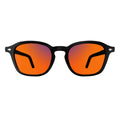 Sleepaxa Eclate Jet Black Sleep Glasses – 100% Blue & Green Light Blocking (380–550nm) | Screen Eye Strain & Better Sleep | Lab-Tested · UV400 (Amber / Red)