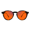 Sleepaxa Mosaic Brown Derby Sleep Glasses – 100% Blue & Green Light Blocking (380–550nm) | Melatonin & Circadian Rhythm | Lab-Tested · UV400 (Amber / Red)