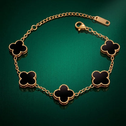 Black Clover Chain Bracelet