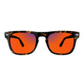 Sleepaxa AstroLuxe Savannah Sunburst Sleep Glasses – 100% Blue & Green Light Blocking (380–550nm) | Night Shift & Late-Night Screens | Lab-Tested · UV400 (Amber / Red)